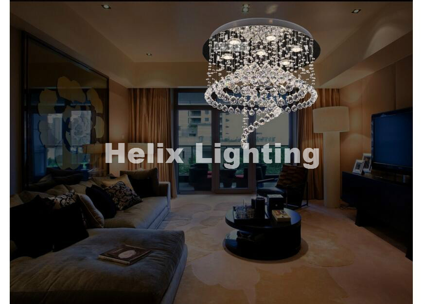 modern led chandelier lighting fixture crystal light lustres chrome dia500mm*h600mm led home lighting luminaria