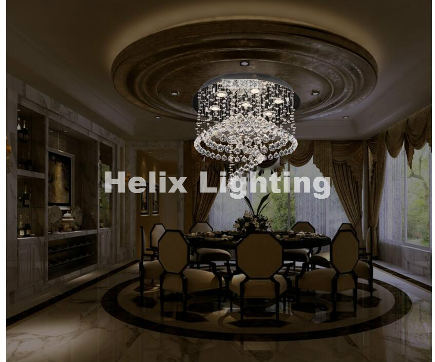 modern led chandelier lighting fixture crystal light lustres chrome dia500mm*h600mm led home lighting luminaria