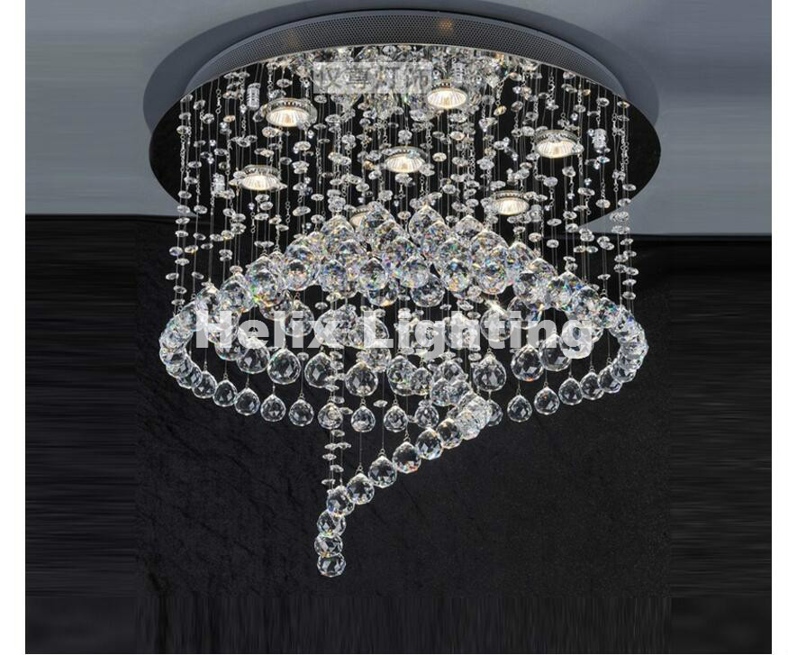 modern led chandelier lighting fixture crystal light lustres chrome dia500mm*h600mm led home lighting luminaria