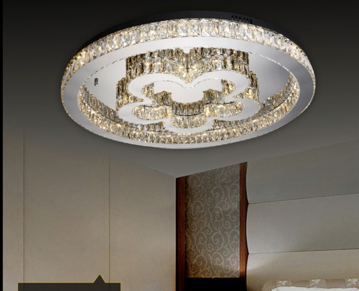 modern led crystal ceiling light fitting flower shape ceiling lamp ac factory direct selling d600mm and d800mm