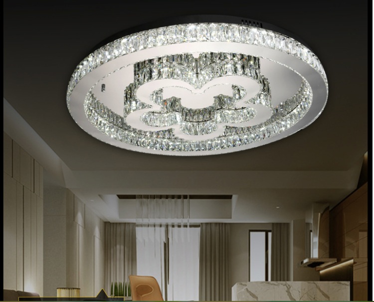 modern led crystal ceiling light fitting flower shape ceiling lamp ac factory direct selling d600mm and d800mm