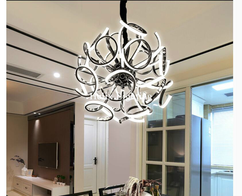 modern led pendant acrylic lights lamp for dinning room living room lampadario moderno lustre lighting ac90-260v