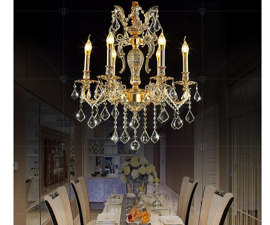 modern lustres brass color led crystal chandelier zinc alloy ac k9 crystal chandelier lighting