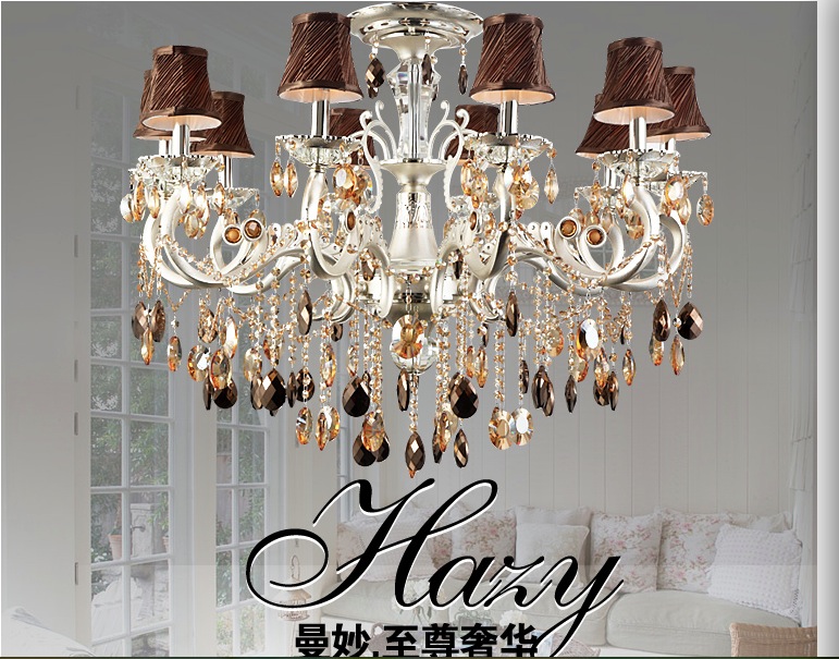 modern silver crystal pendant lamp ceiling lamp chandelier dining room lighting shdes included 8l and 18l sizes