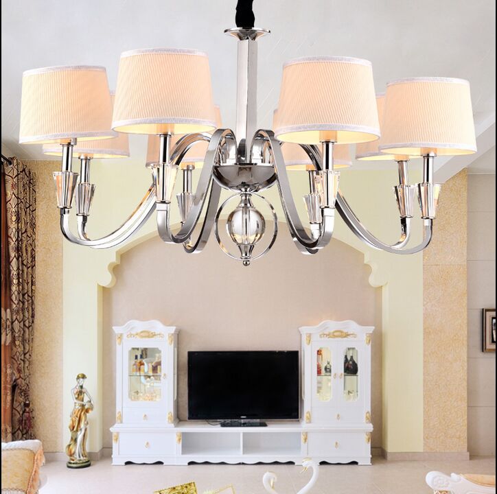 mordern chrome crystal chandelier lighting lamps creative personality restaurant idyllic modern bedroom lighting