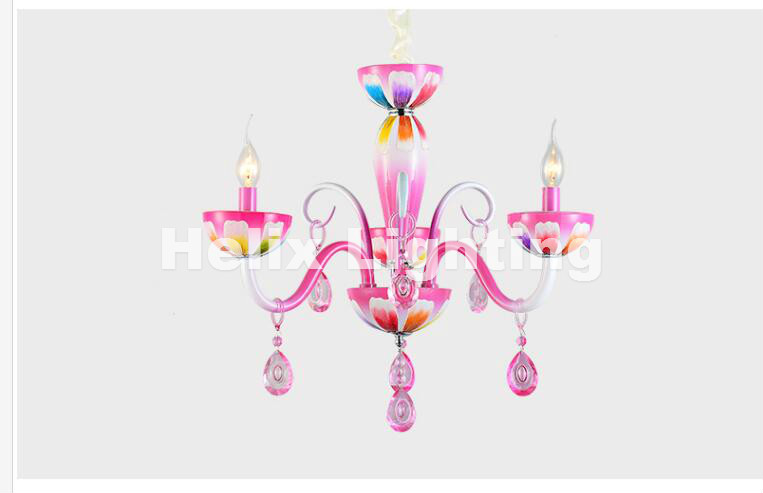 multi-colored chandelier e14 art glass lights for modern bar restaurant bedrooms shopping mall children lighting