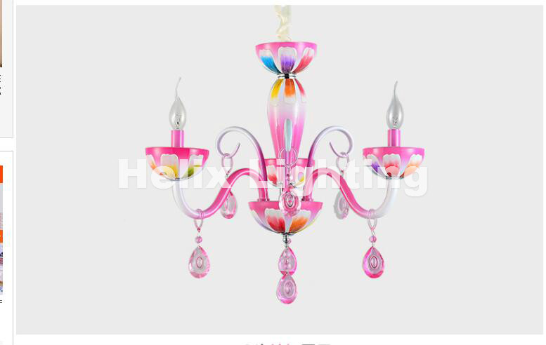 multi-colored chandelier e14 art glass lights for modern bar restaurant bedrooms shopping mall children lighting