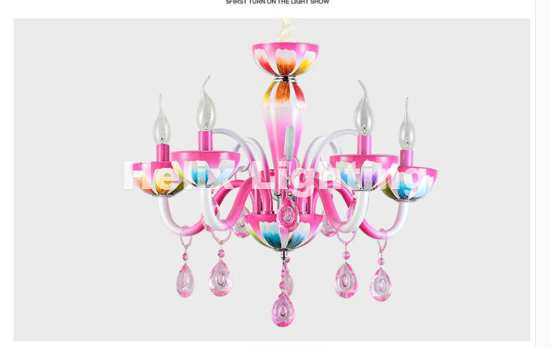 multi-colored chandelier e14 art glass lights for modern bar restaurant bedrooms shopping mall children lighting