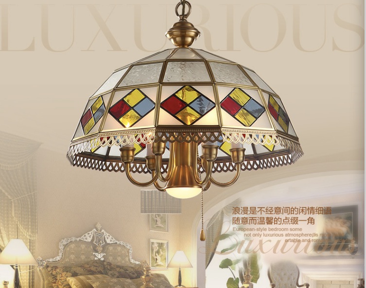 new arrival 40w brass pendant lamp, 7 lights, d520mm vintage total copper glass ac110v/220v