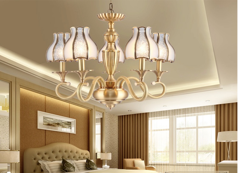 new arrival 8l fashion brass pendant chandelier lights copper brass chandelier light luxury antique copper chandelier light