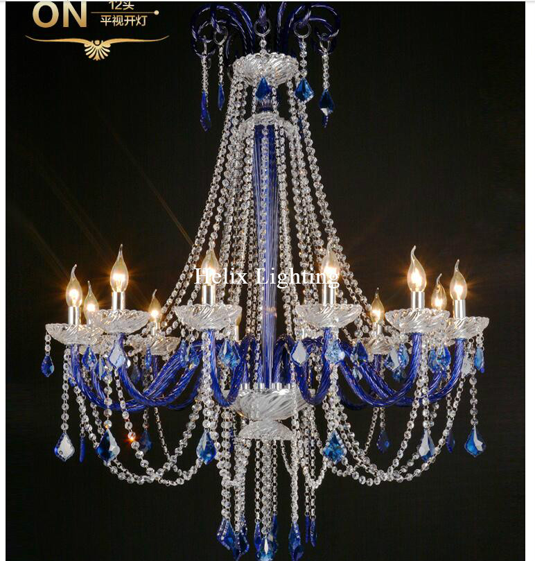 new arrival blue crystal chandelier chandelier lustres de cristal decoration modern clear crystal ac chandelier home lighting