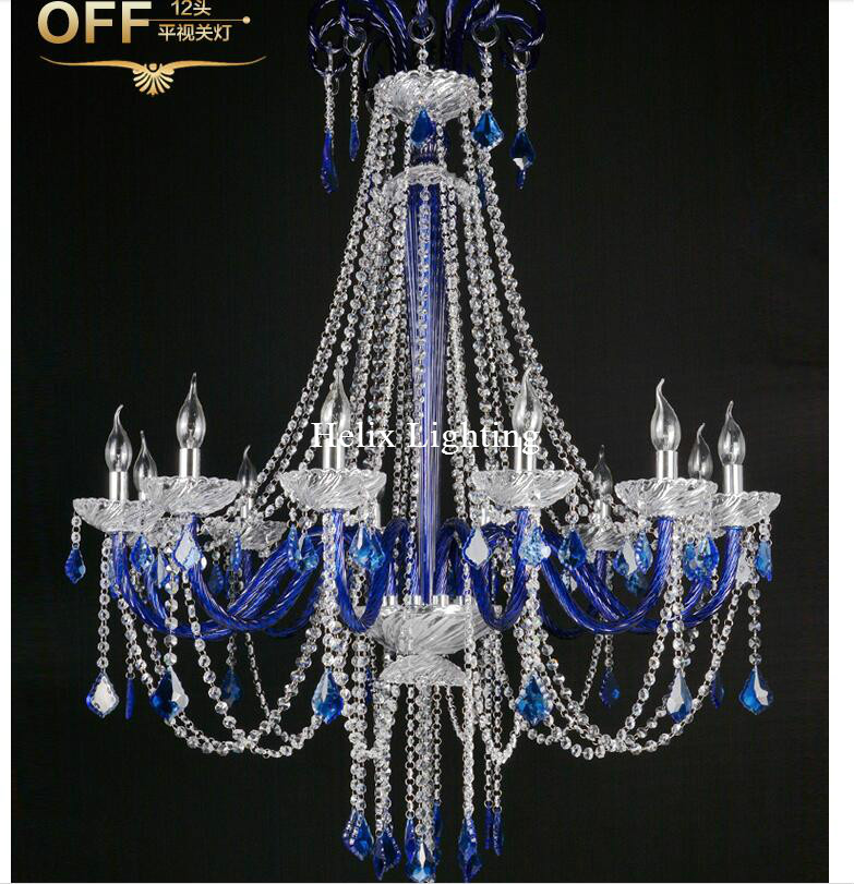 new arrival blue crystal chandelier chandelier lustres de cristal decoration modern clear crystal ac chandelier home lighting