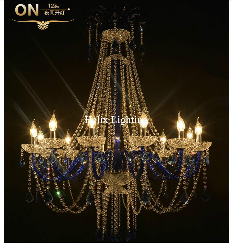 new arrival blue crystal chandelier chandelier lustres de cristal decoration modern clear crystal ac chandelier home lighting