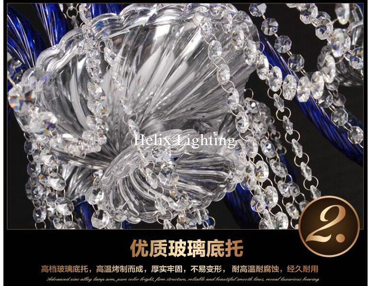 new arrival blue crystal chandelier chandelier lustres de cristal decoration modern clear crystal ac chandelier home lighting