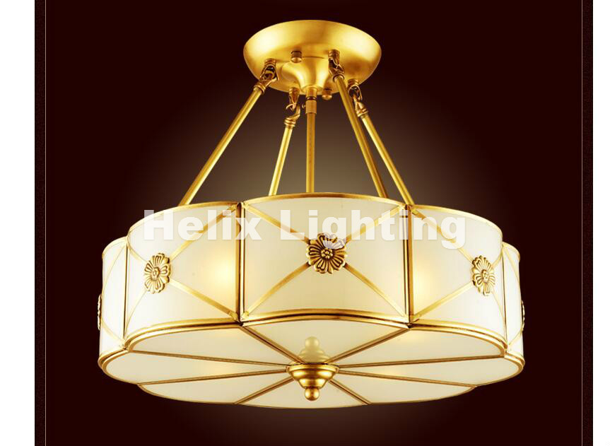 new arrival bronze american countryside style wrought iron led ac ceiling light cloth art asile lamp bedroom decoration lamp