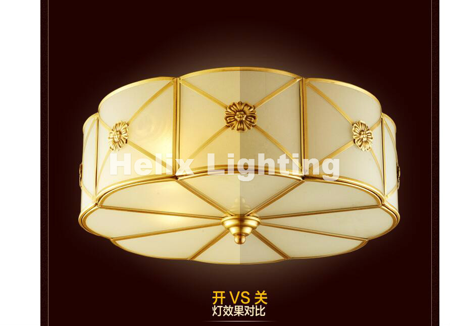 new arrival bronze american countryside style wrought iron led ac ceiling light cloth art asile lamp bedroom decoration lamp