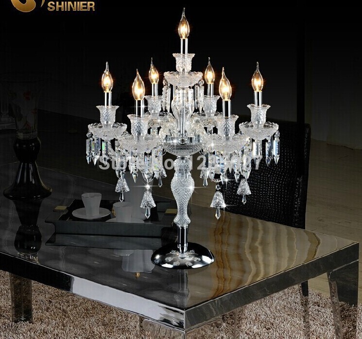 new arrival candle table lamp crystal candelabra lamps large restaurant dining room bar table lamp d590mm h770mm