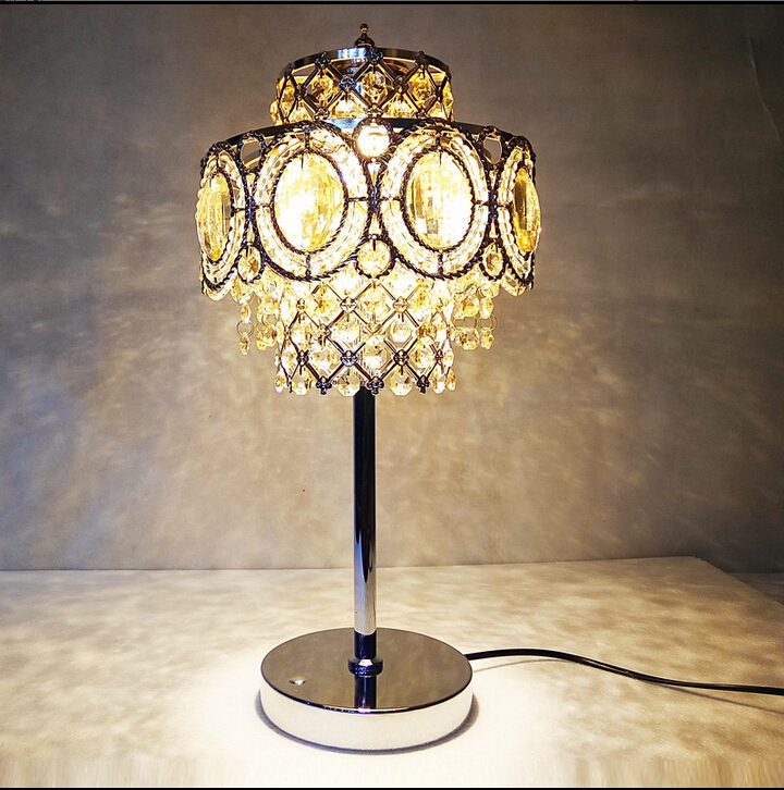 new arrival d150mm h420mmluxruy crystal table lamp fashion k9 table lamp living room lamps bedroom lighting