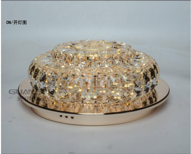 new arrival d35cm led round crystal ceiling lamp living room lamp led ceiling bedroom restaurant corridor lighting ac85-265v