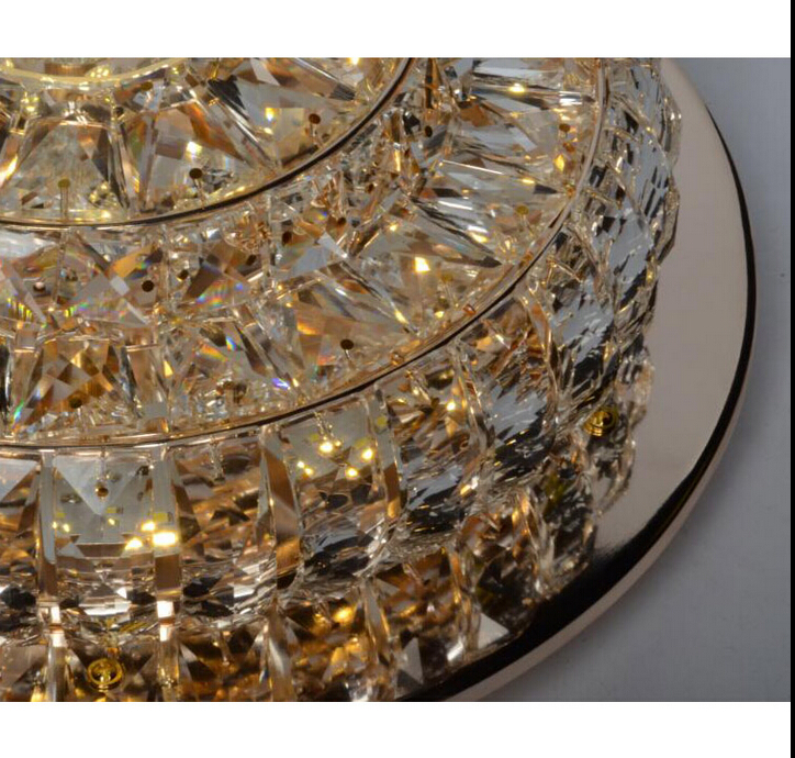 new arrival d35cm led round crystal ceiling lamp living room lamp led ceiling bedroom restaurant corridor lighting ac85-265v