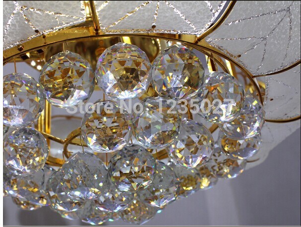 new arrival golden chandelier crystal lamp bedroom balcony living room led lotus crystal chandelier crystal lamp d550mm h450mm