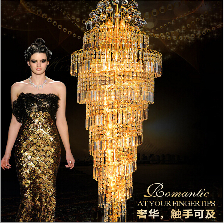 new arrival golden traditional big k9 crystal chandelier pendant lamp e14 led el chandelier ac guaranteed