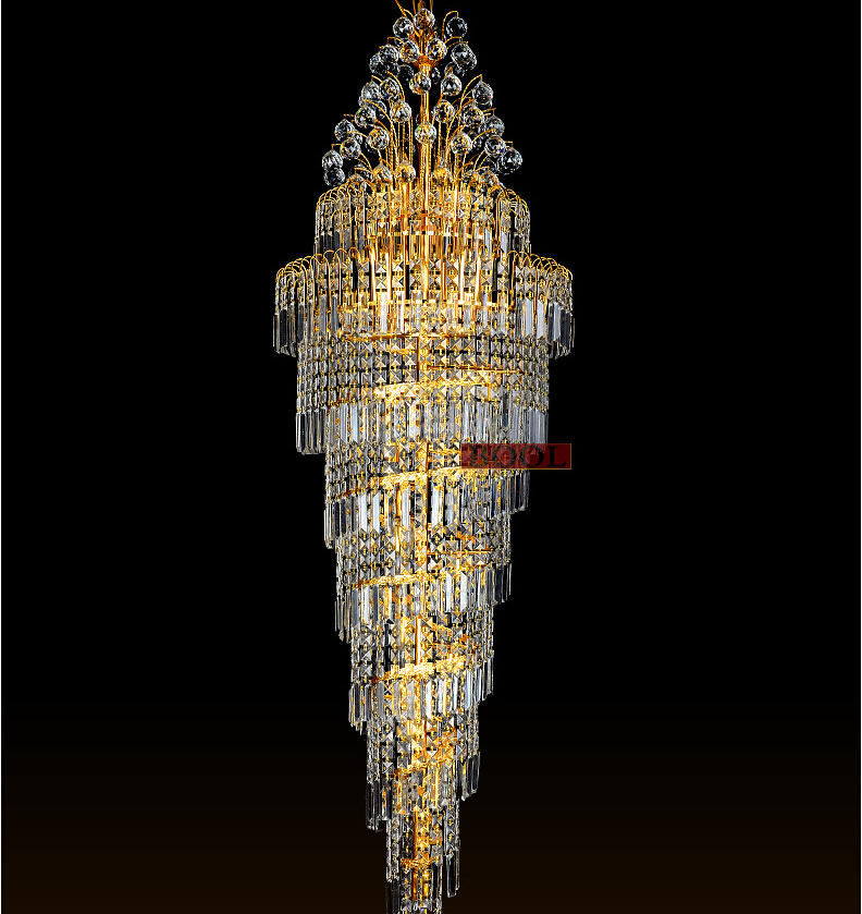 new arrival golden traditional big k9 crystal chandelier pendant lamp e14 led el chandelier ac guaranteed