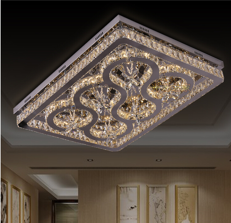 new arrival modern crystal ceiling light modern crystal led ceiling light fixture square crystal ceiling lamp fast