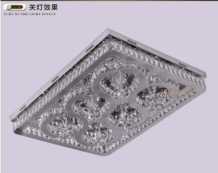 new arrival modern crystal ceiling light modern crystal led ceiling light fixture square crystal ceiling lamp fast