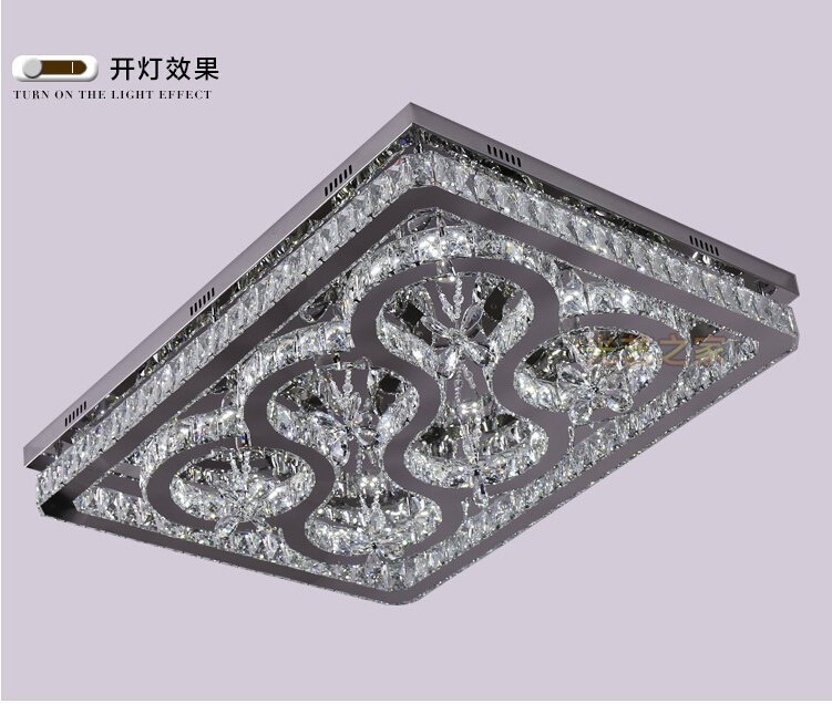 new arrival modern crystal ceiling light modern crystal led ceiling light fixture square crystal ceiling lamp fast