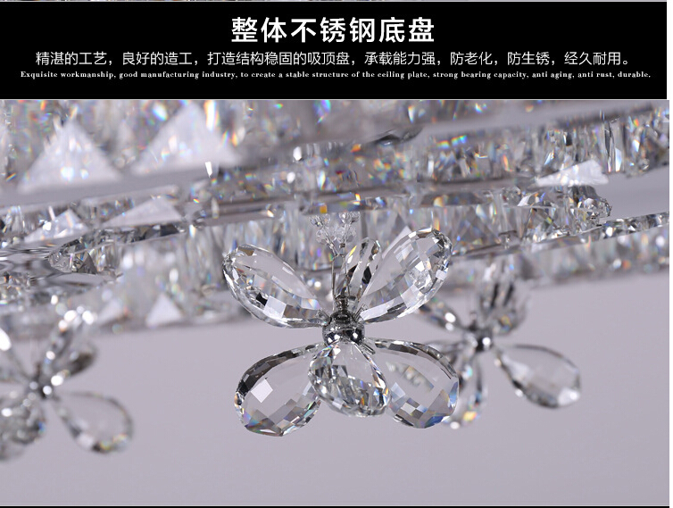 new arrival modern crystal ceiling light modern crystal led ceiling light fixture square crystal ceiling lamp fast