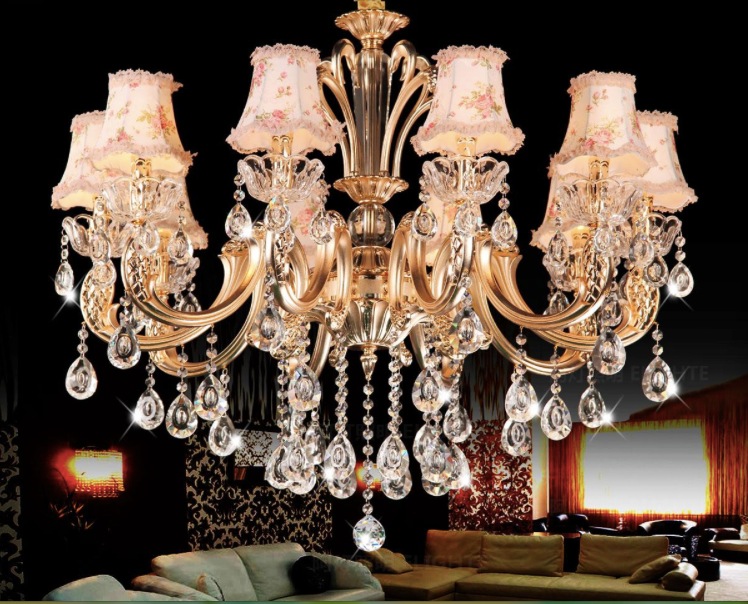 new arrival ! modern gold crystal chandelier light fixture crystal lustre hanging lamp with top class k9 crystal lighting