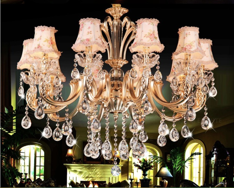 new arrival ! modern gold crystal chandelier light fixture crystal lustre hanging lamp with top class k9 crystal lighting