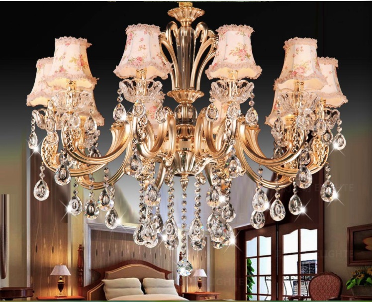 new arrival ! modern gold crystal chandelier light fixture crystal lustre hanging lamp with top class k9 crystal lighting