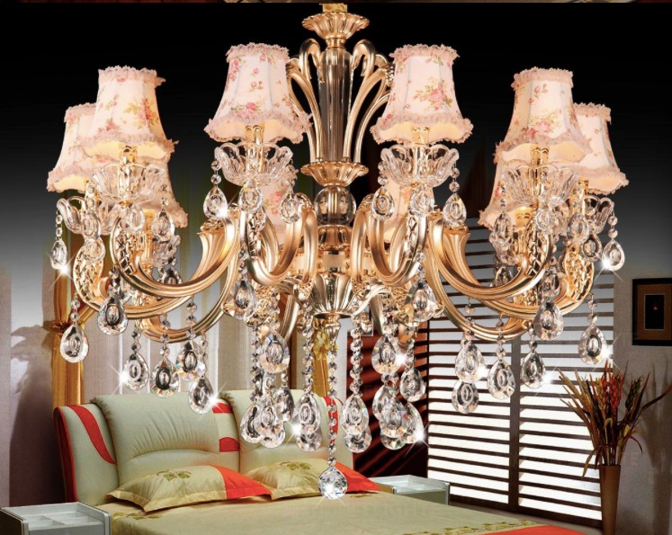 new arrival ! modern gold crystal chandelier light fixture crystal lustre hanging lamp with top class k9 crystal lighting