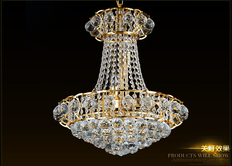 new arrival modern golden crystal golden light fixture k9 crystal pendant lamp suspension chandelier ac guaranteed