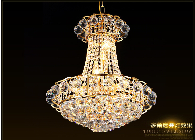 new arrival modern golden crystal golden light fixture k9 crystal pendant lamp suspension chandelier ac guaranteed