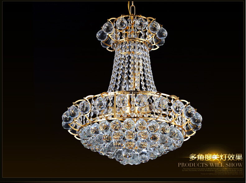 new arrival modern golden crystal golden light fixture k9 crystal pendant lamp suspension chandelier ac guaranteed