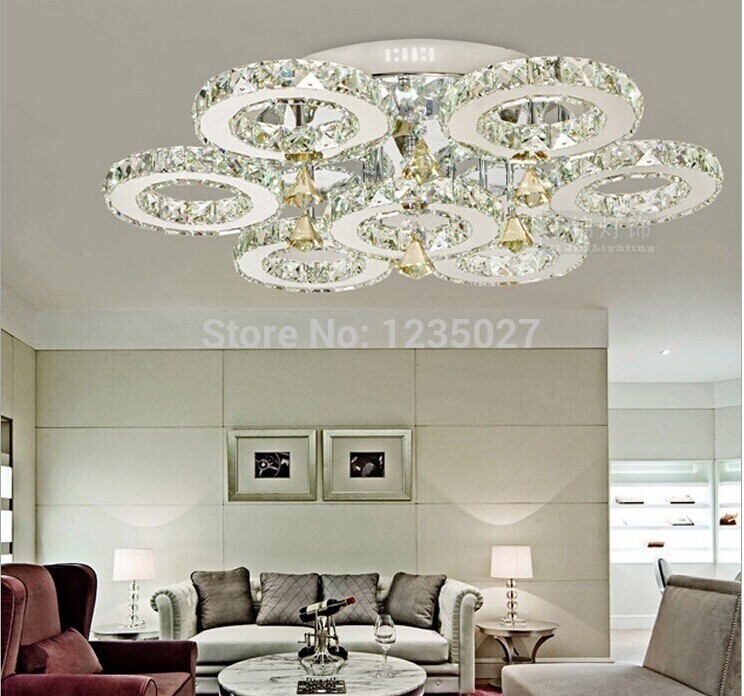 new arrival modern led diamond crystal ceiling light fitting crystal lamp d700mm h180mm fast