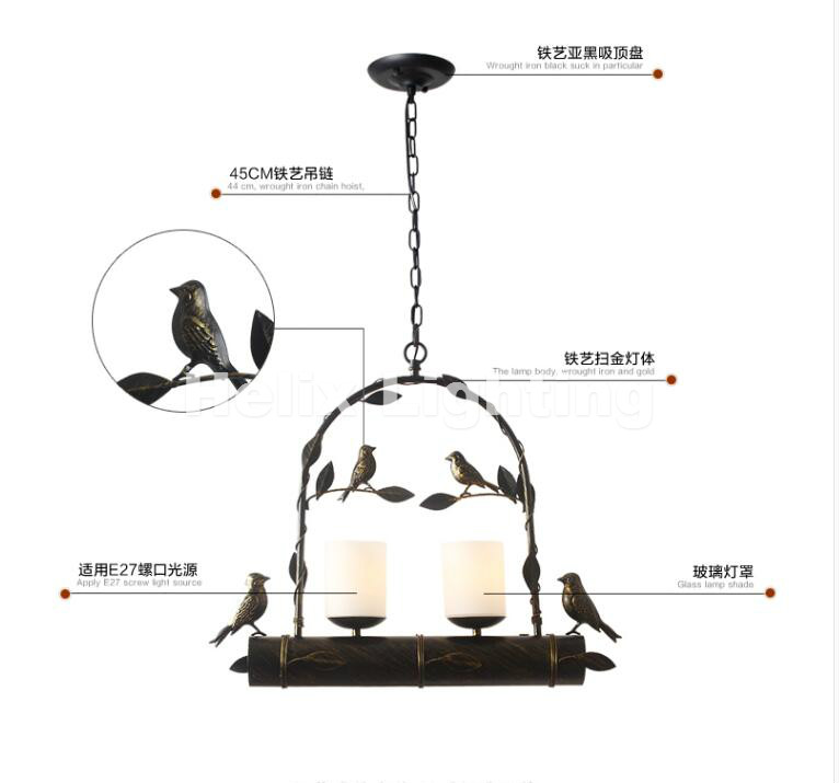 new arrival modern nordic bird pendant lamps led lamp led lustre light black gold bird pendant light dining room led bulbs