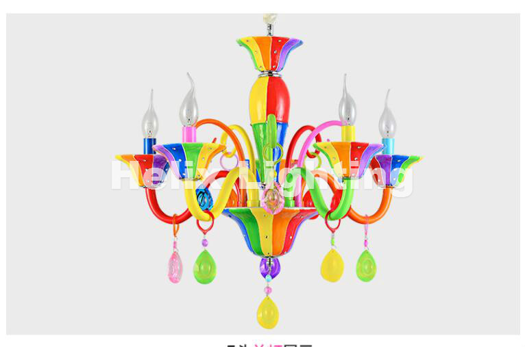 new arrival multi-colored chandelier e14 art glass lights for modern bar restaurant bedrooms shopping mall children lighting