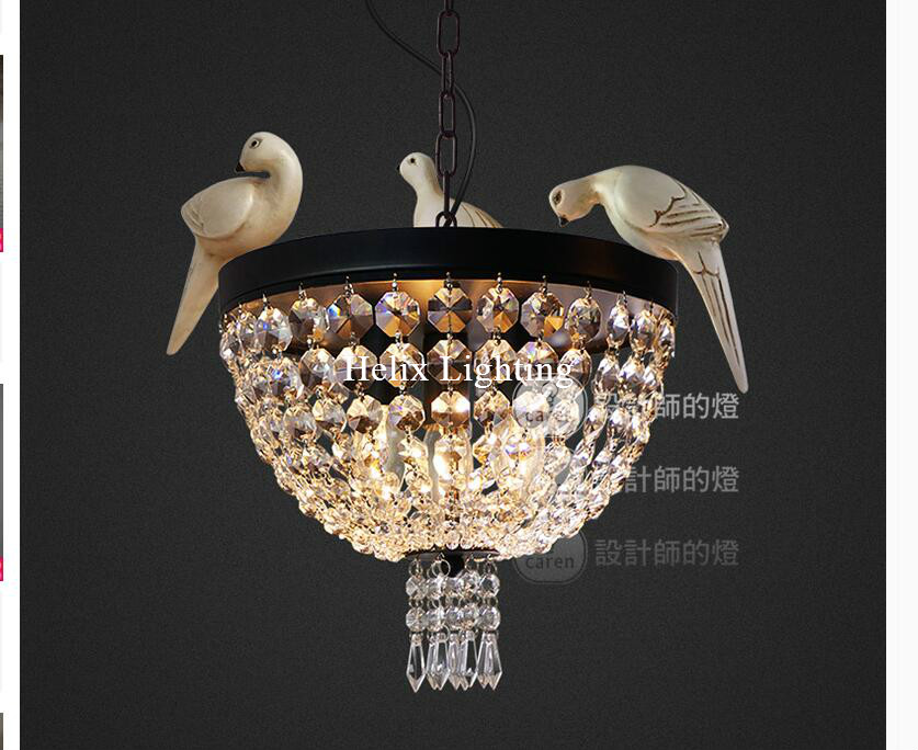 new arrival nordic vintage pendant lights northern europe bird lightings for cafe & bar retro loft pendant lamps