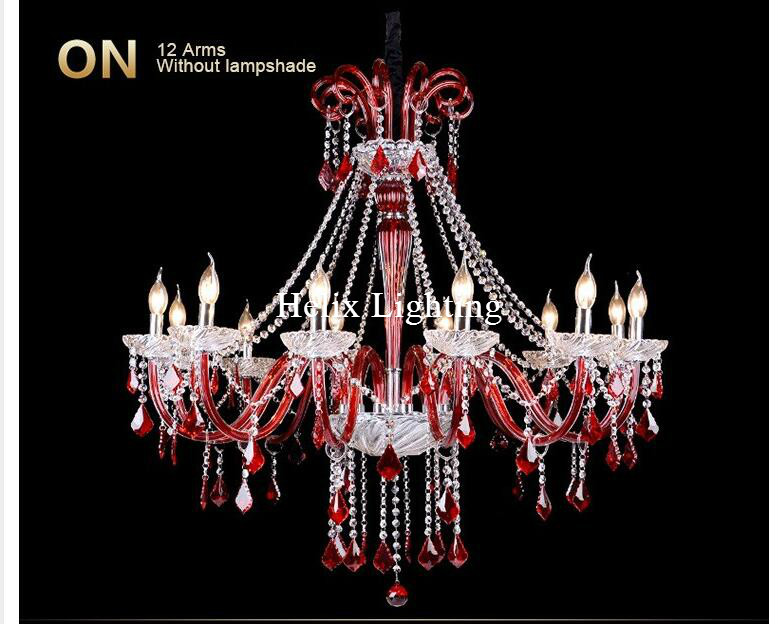 new arrival red crystal chandelier chandelier lustres de cristal decoration modern clear crystal ac chandelier home lighting