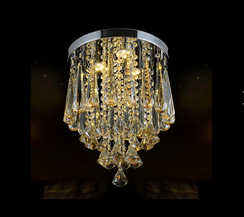 new arrival round led k9 crystal chandelier for aisle / hallway / entrance / dining room ceiling lamp lighting ac