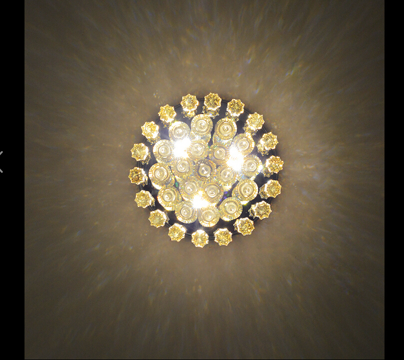 new arrival round led k9 crystal chandelier for aisle / hallway / entrance / dining room ceiling lamp lighting ac