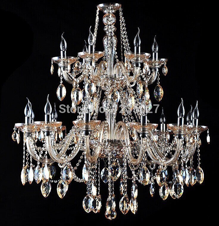 new arrival shinning royal vintage crystal light pendant chandelier lamp 12+6l d1000mm h1100mm