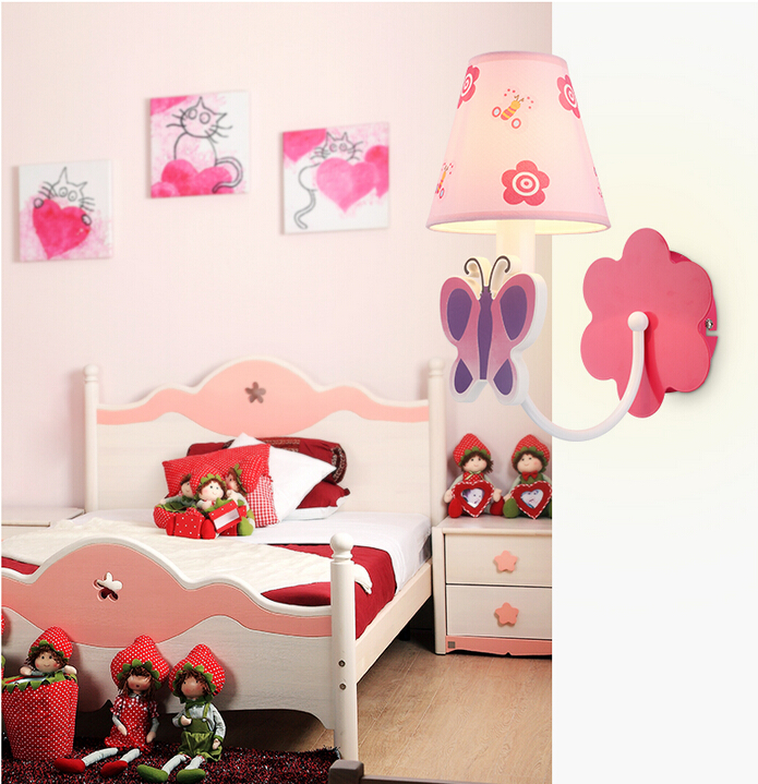 new arrival1lcartoon led wall lamps indoor lighting butterfly design children kids bedroom led wall lamp