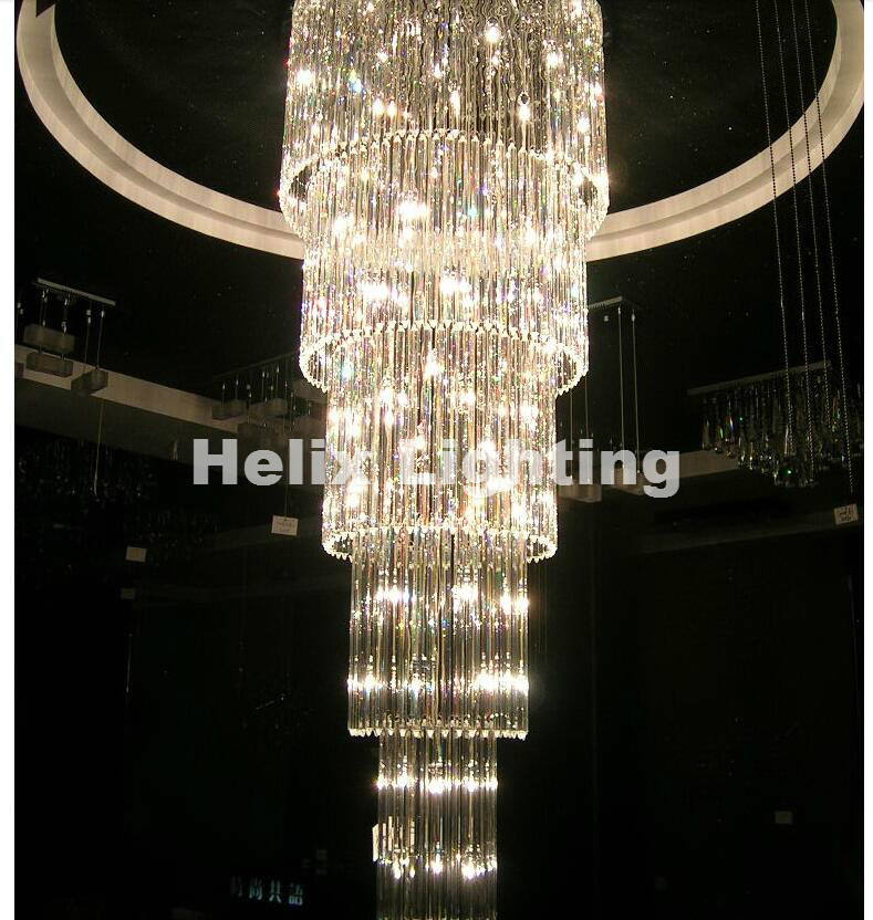 new d800mm h1900mm chrome modern el crystal chandelier pendant lamp g9 led el chandelier ac guaranteed