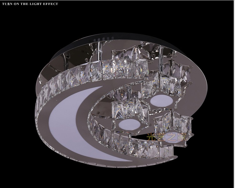 new design modern clear crystal led ceiling light home living room bedroom led ceiling lamps fashion