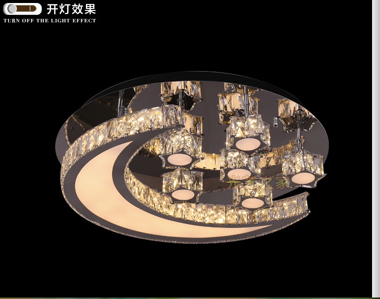 new design modern clear crystal led ceiling light home living room bedroom led ceiling lamps fashion